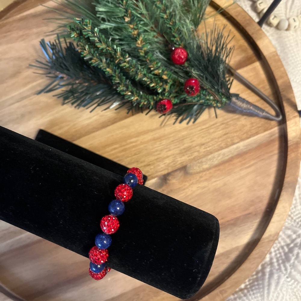 Blue and Red Bracelet